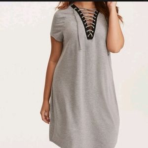 🔷Torrid lace tee dress size 1